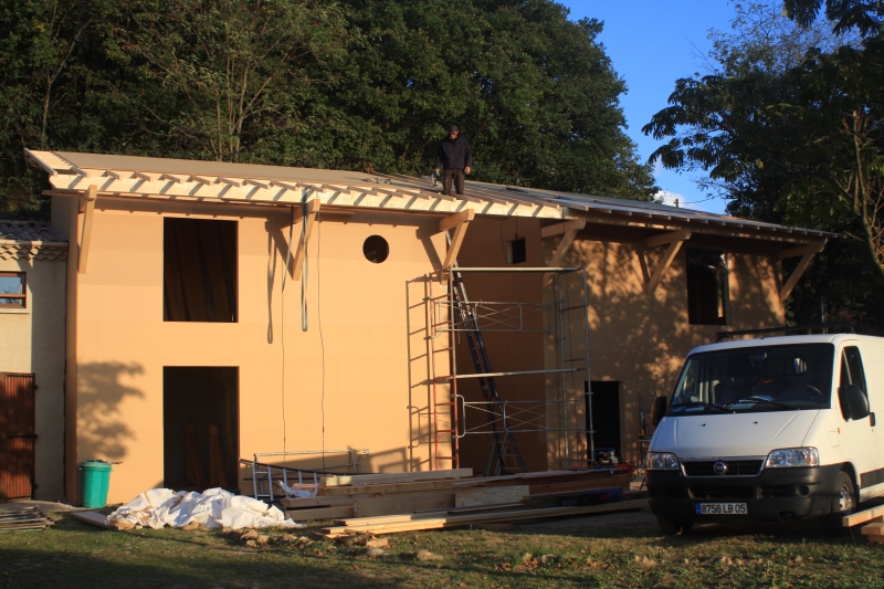 Extension en ossature bois en Ardèche