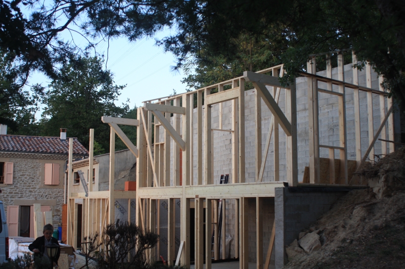 Extension de maison pour Gîte en ossature bois - Ardèche