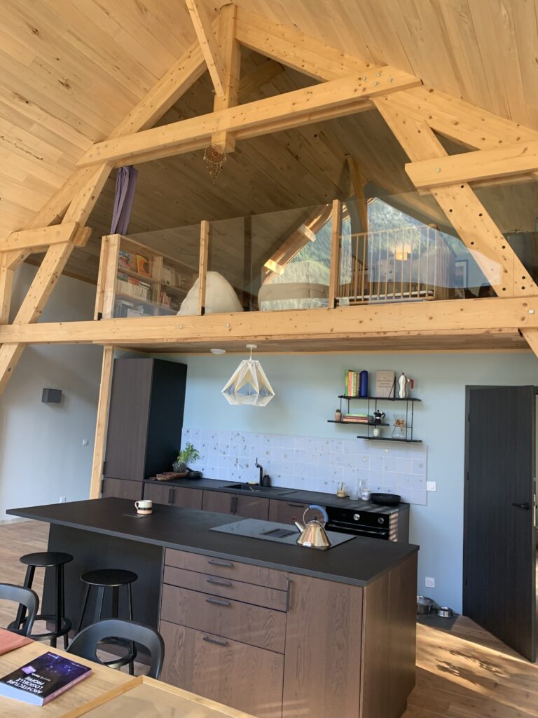 ferme en sapin : structure porteuse de faitage