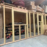 Montage des murs en ossature bois en atelier